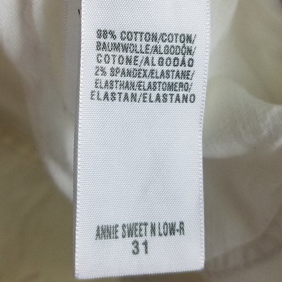 Lucky Brand‎ jeans ANNIE SWEET N LO white 12/31 - Picture 6 of 7